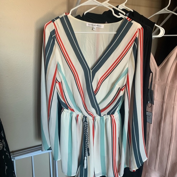 Cupcakes & Cashmere Caprice Stripe Romper - Picture 3 of 8